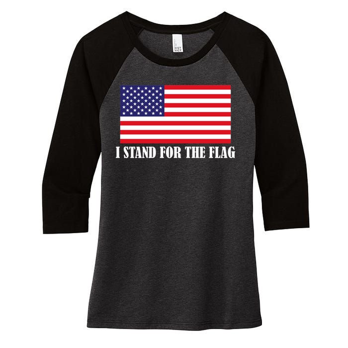 I Stand For The Flag USA National Anthem Women's Tri-Blend 3/4-Sleeve Raglan Shirt