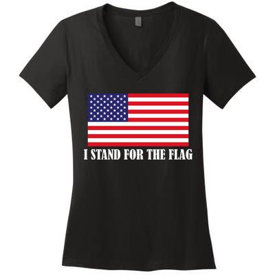 I Stand For The Flag USA National Anthem Women's V-Neck T-Shirt