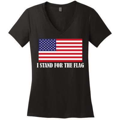 I Stand For The Flag USA National Anthem Women's V-Neck T-Shirt