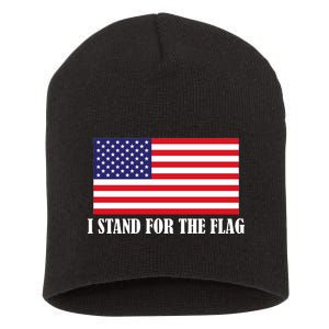 I Stand For The Flag USA National Anthem Short Acrylic Beanie