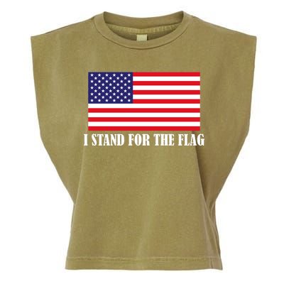 I Stand For The Flag USA National Anthem Garment-Dyed Women's Muscle Tee