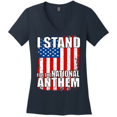 I Stand For The National Anthem Women's V-Neck T-Shirt