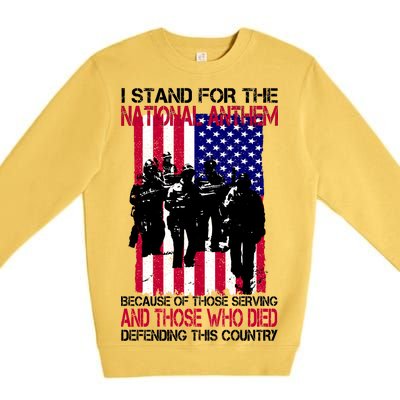 I Stand For The National Anthem Defending This Country Premium Crewneck Sweatshirt