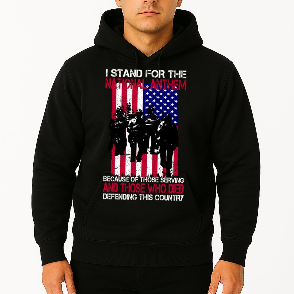 I Stand For The National Anthem Defending This Country Hoodie