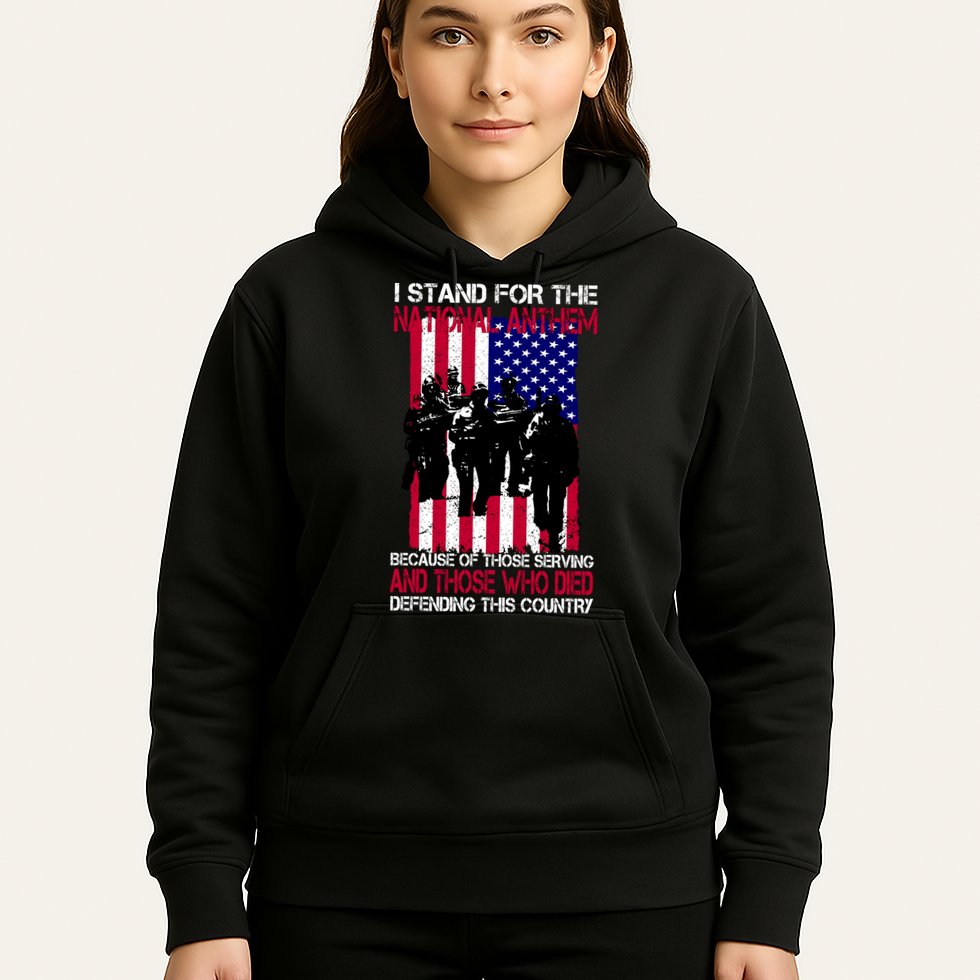 I Stand For The National Anthem Defending This Country Hoodie