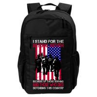 I Stand For The National Anthem Defending This Country Daily Commute Backpack