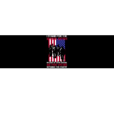 I Stand For The National Anthem Defending This Country Bumper Sticker