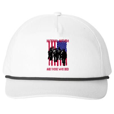 I Stand For The National Anthem Defending This Country Snapback Five-Panel Rope Hat