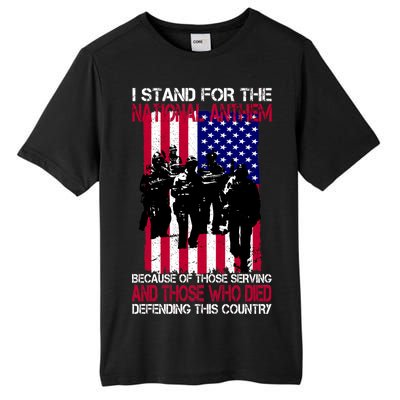 I Stand For The National Anthem Defending This Country Tall Fusion ChromaSoft Performance T-Shirt