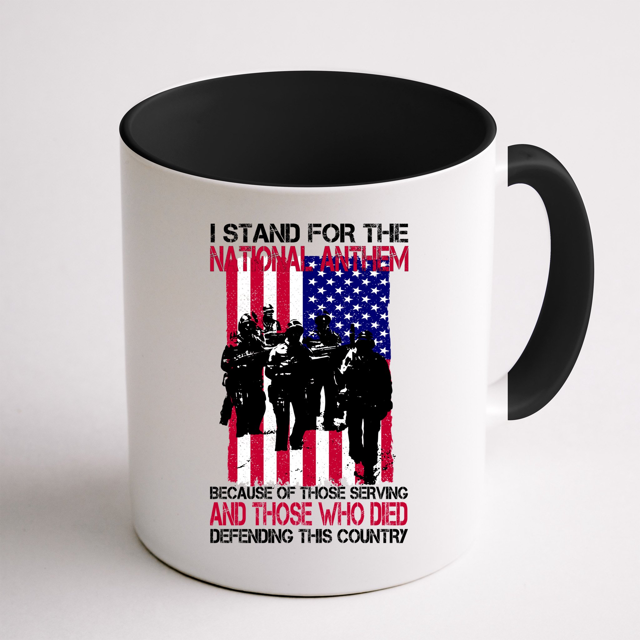 I Stand For The National Anthem Defending This Country Mug