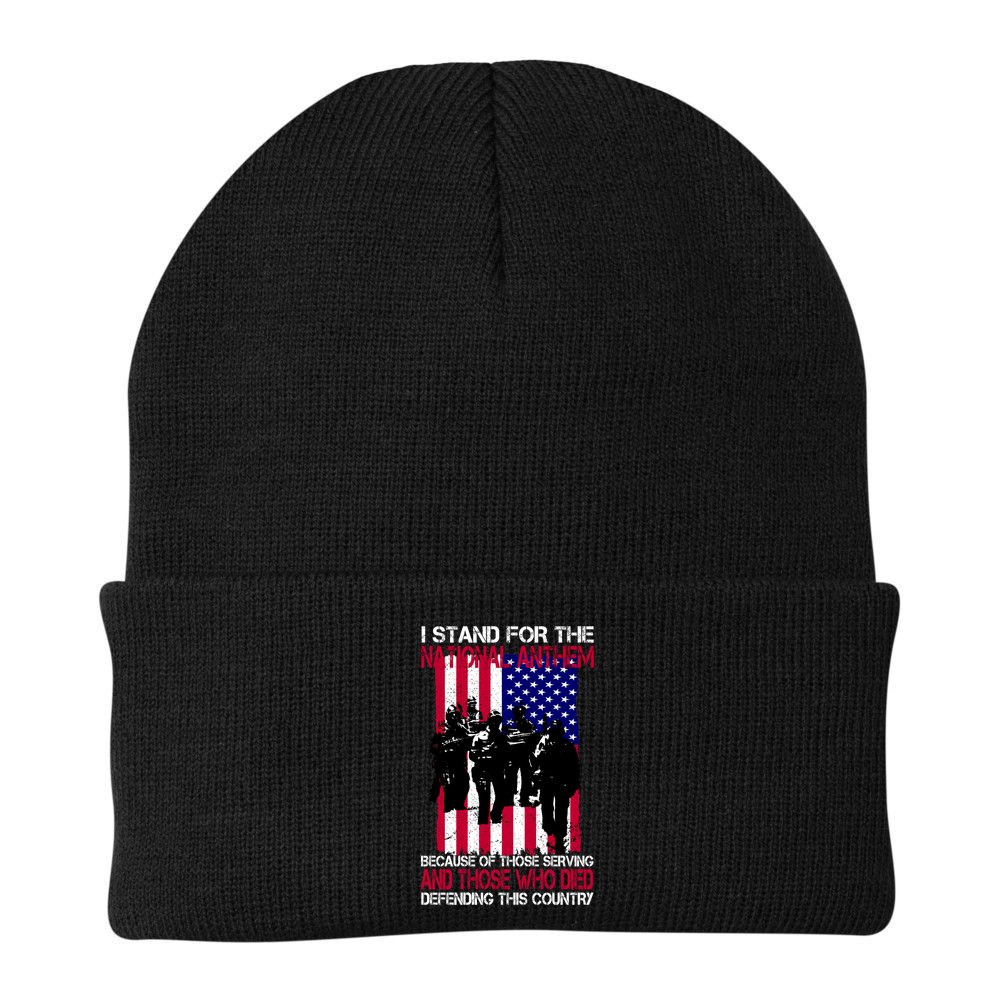 I Stand For The National Anthem Defending This Country Beanie
