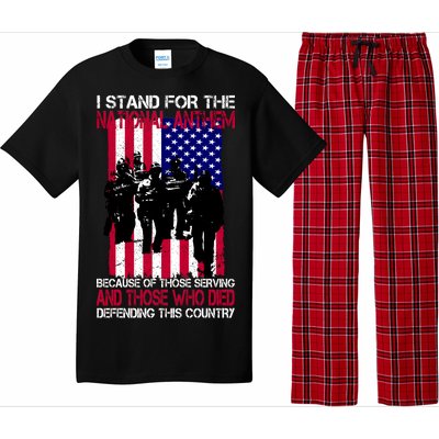 I Stand For The National Anthem Defending This Country Pajama Set