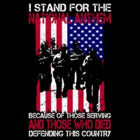 I Stand For The National Anthem Defending This Country Flatbill Hat