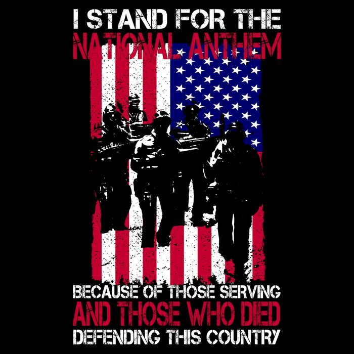I Stand For The National Anthem Defending This Country Flatbill Hat