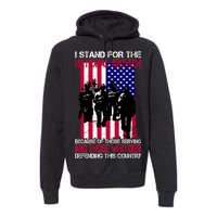 I Stand For The National Anthem Defending This Country Premium Hoodie