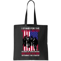 I Stand For The National Anthem Defending This Country Tote Bag