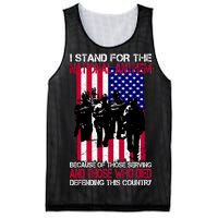 I Stand For The National Anthem Defending This Country Mesh Reversible Basketball Jersey Tank