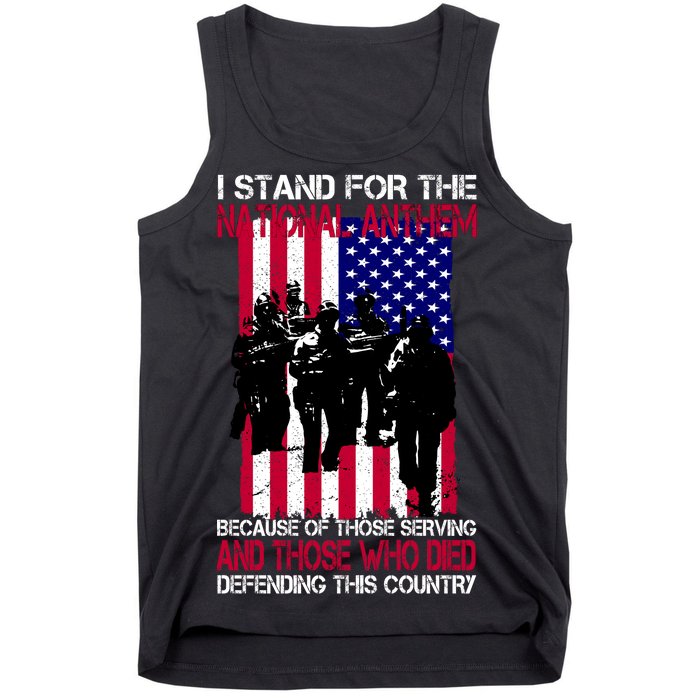 I Stand For The National Anthem Defending This Country Tank Top