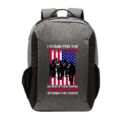 I Stand For The National Anthem Defending This Country Vector Backpack