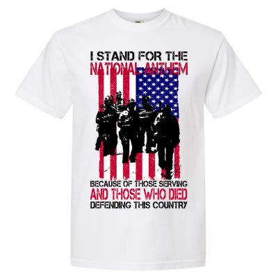 I Stand For The National Anthem Defending This Country Garment-Dyed Heavyweight T-Shirt