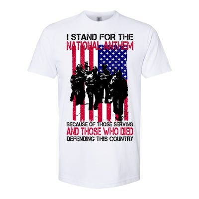 I Stand For The National Anthem Defending This Country Softstyle CVC T-Shirt