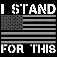 I Stand For This USA Flag Stripe Pom Pom Beanie