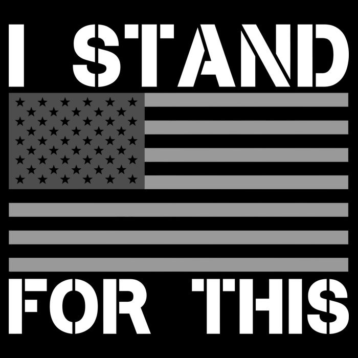 I Stand For This USA Flag Stripe Pom Pom Beanie