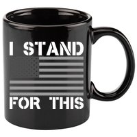 I Stand For This USA Flag 11oz C Handle Ceramic Mug