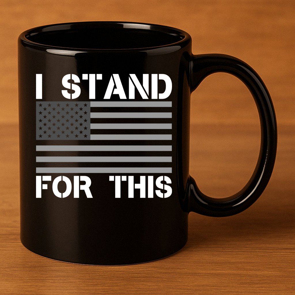 I Stand For This USA Flag 11oz C Handle Ceramic Mug