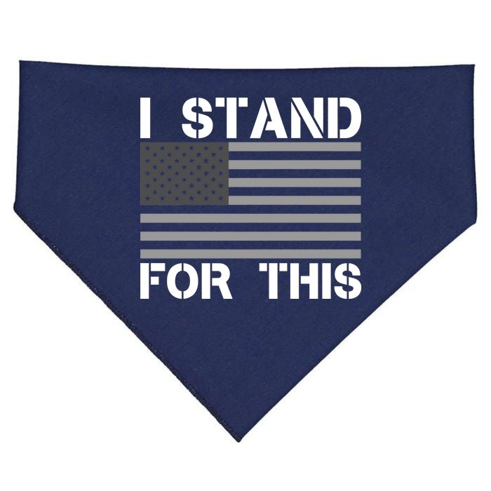 I Stand For This USA Flag USA-Made Doggie Bandana