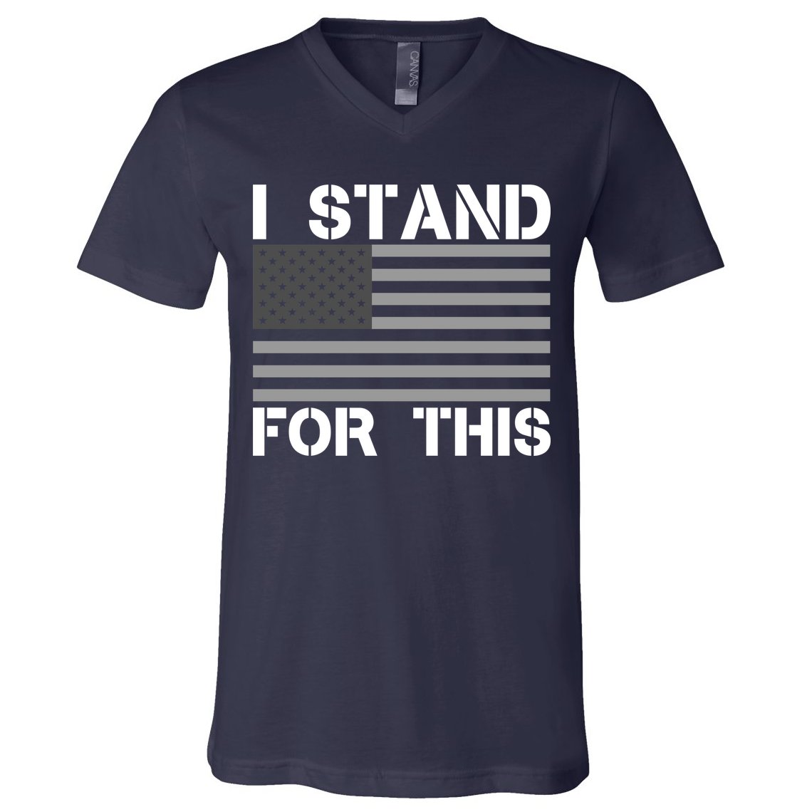 I Stand For This USA Flag V-Neck T-Shirt