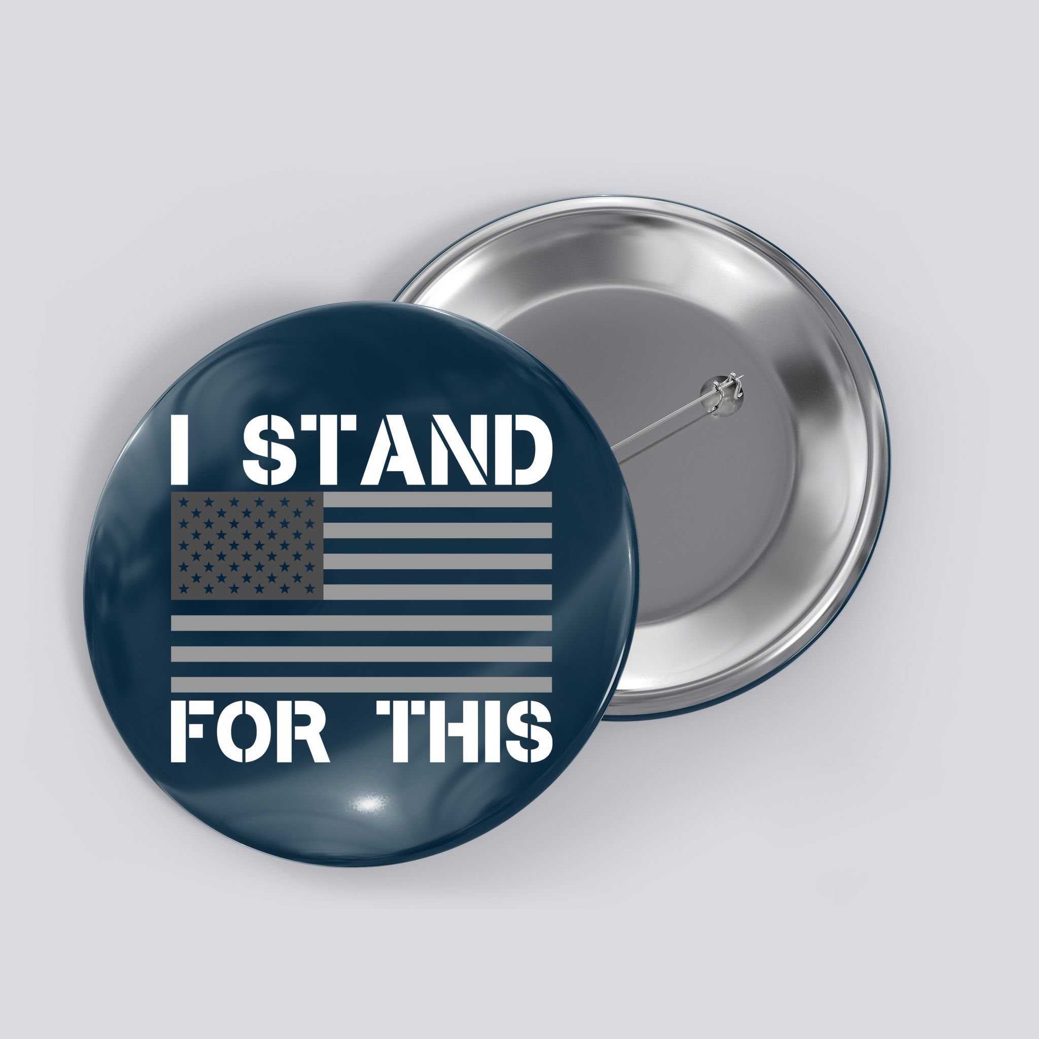I Stand For This USA Flag Button