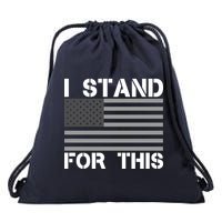 I Stand For This USA Flag Drawstring Bag