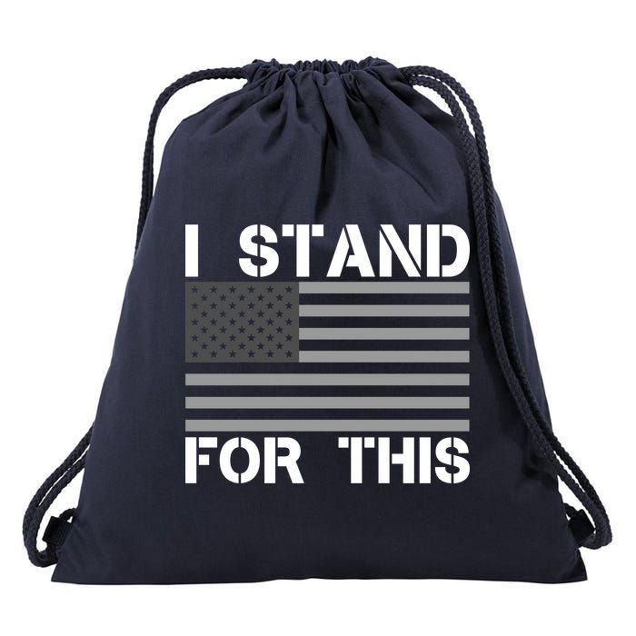 I Stand For This USA Flag Drawstring Bag
