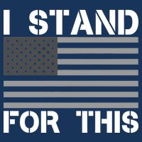 I Stand For This USA Flag Drawstring Bag