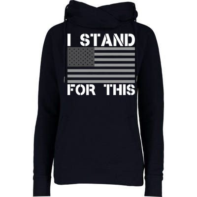 I Stand For This USA Flag Womens Funnel Neck Pullover Hood