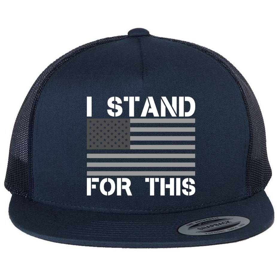 I Stand For This USA Flag Flat Bill Trucker Hat