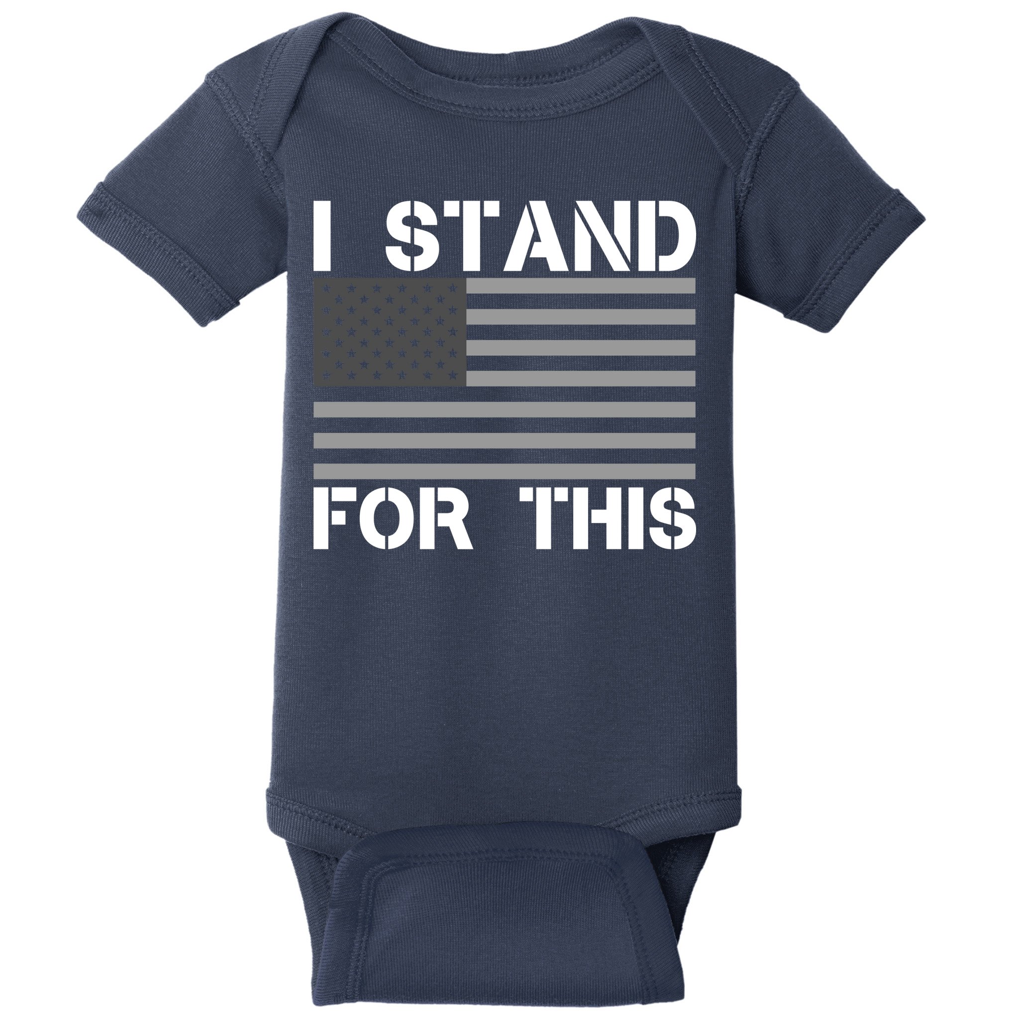 I Stand For This USA Flag Baby Bodysuit
