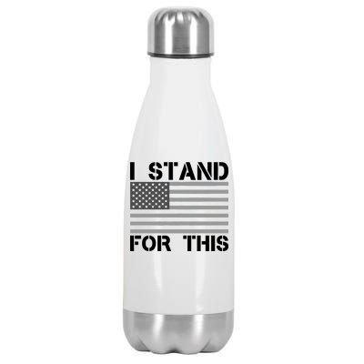 I Stand For This USA Flag Stainless Steel Insulated Water Bottle