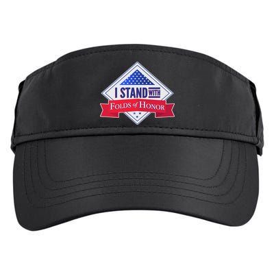 I Stand With Folds Of Honor Adult Drive Performance Visor