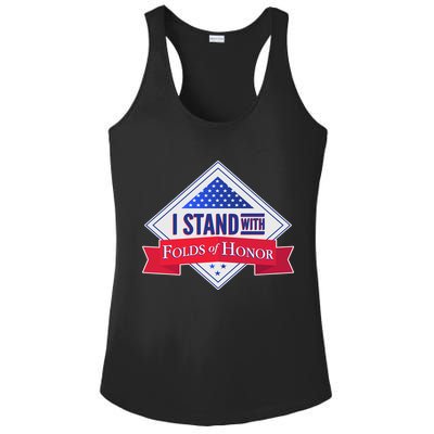 I Stand With Folds Of Honor Ladies PosiCharge Competitor Racerback Tank