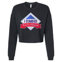 I Stand With Folds Of Honor Cropped Pullover Crew