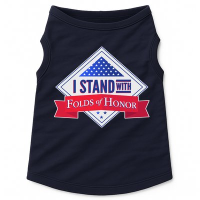 I Stand With Folds Of Honor Doggie Tank