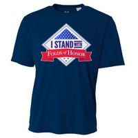 I Stand With Folds Of Honor Cooling Performance Crew T-Shirt