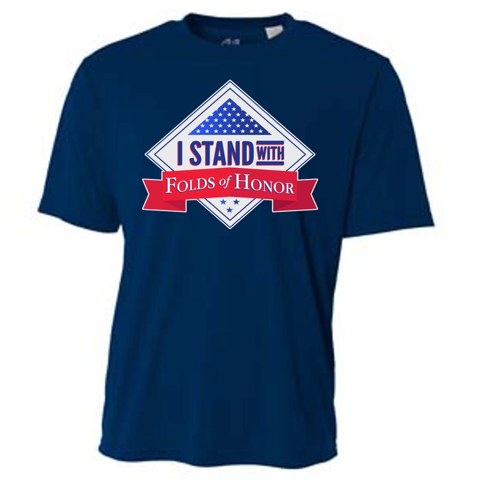 I Stand With Folds Of Honor Cooling Performance Crew T-Shirt