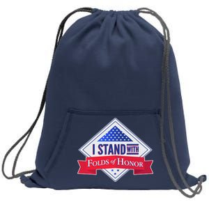 I Stand With Folds Of Honor Sweatshirt Cinch Pack Bag