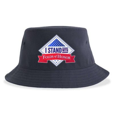 I Stand With Folds Of Honor Sustainable Bucket Hat