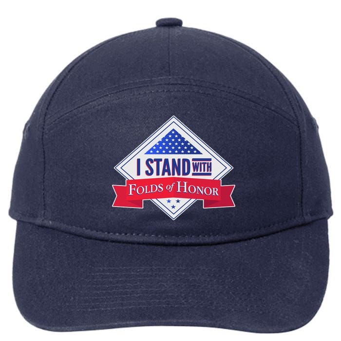 I Stand With Folds Of Honor 7-Panel Snapback Hat