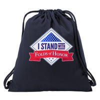 I Stand With Folds Of Honor Drawstring Bag