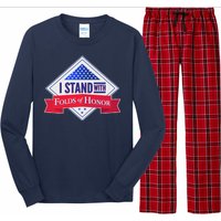 I Stand With Folds Of Honor Long Sleeve Pajama Set